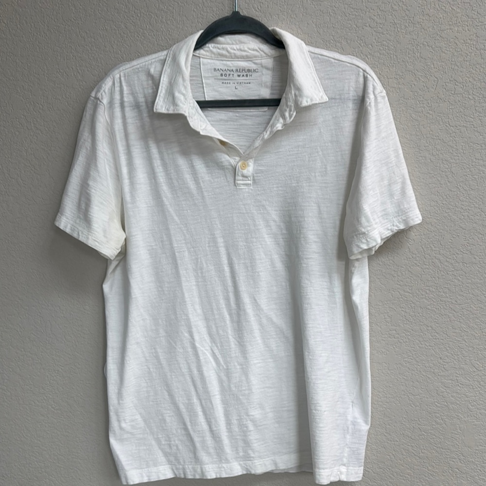 Banana Republic Cream Polo Shirt for Men